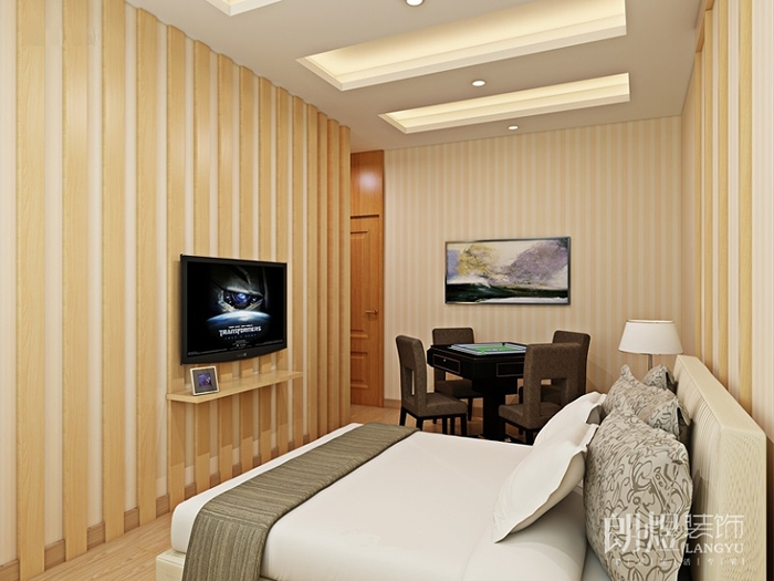 成都商務賓館裝修-單間客房效果圖