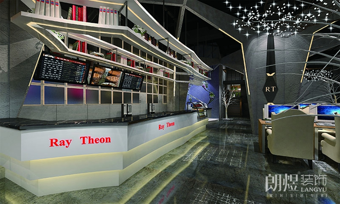 成都瑞騰網咖吧臺裝修效果圖