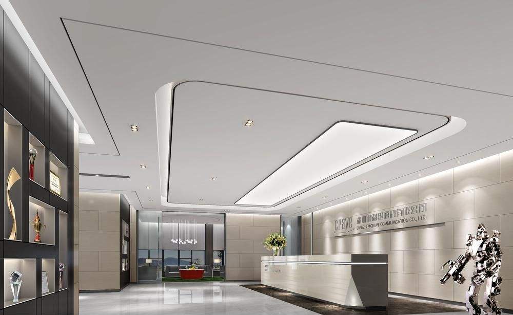 寫字樓接待大廳設(shè)計裝修效果圖