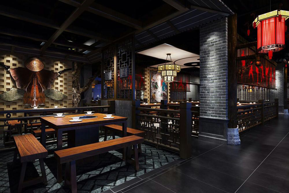 工業復古火鍋店圖片