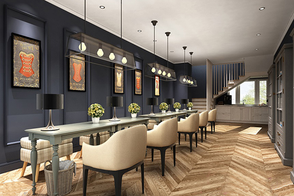 創(chuàng)意美甲店鋪裝修風格