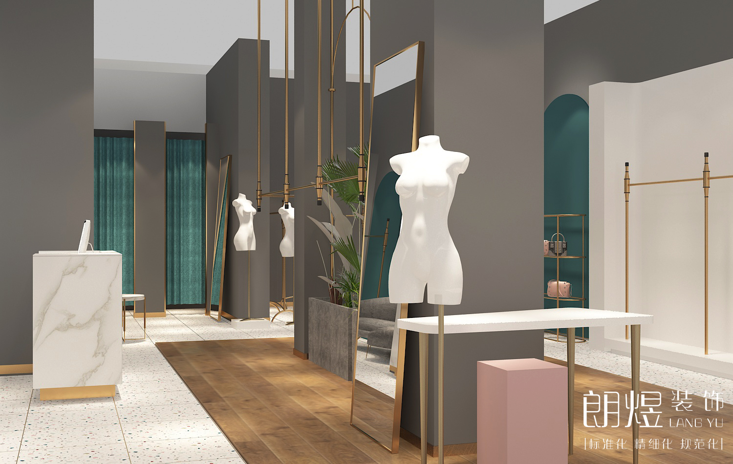 商場時尚女裝店鋪裝修效果圖