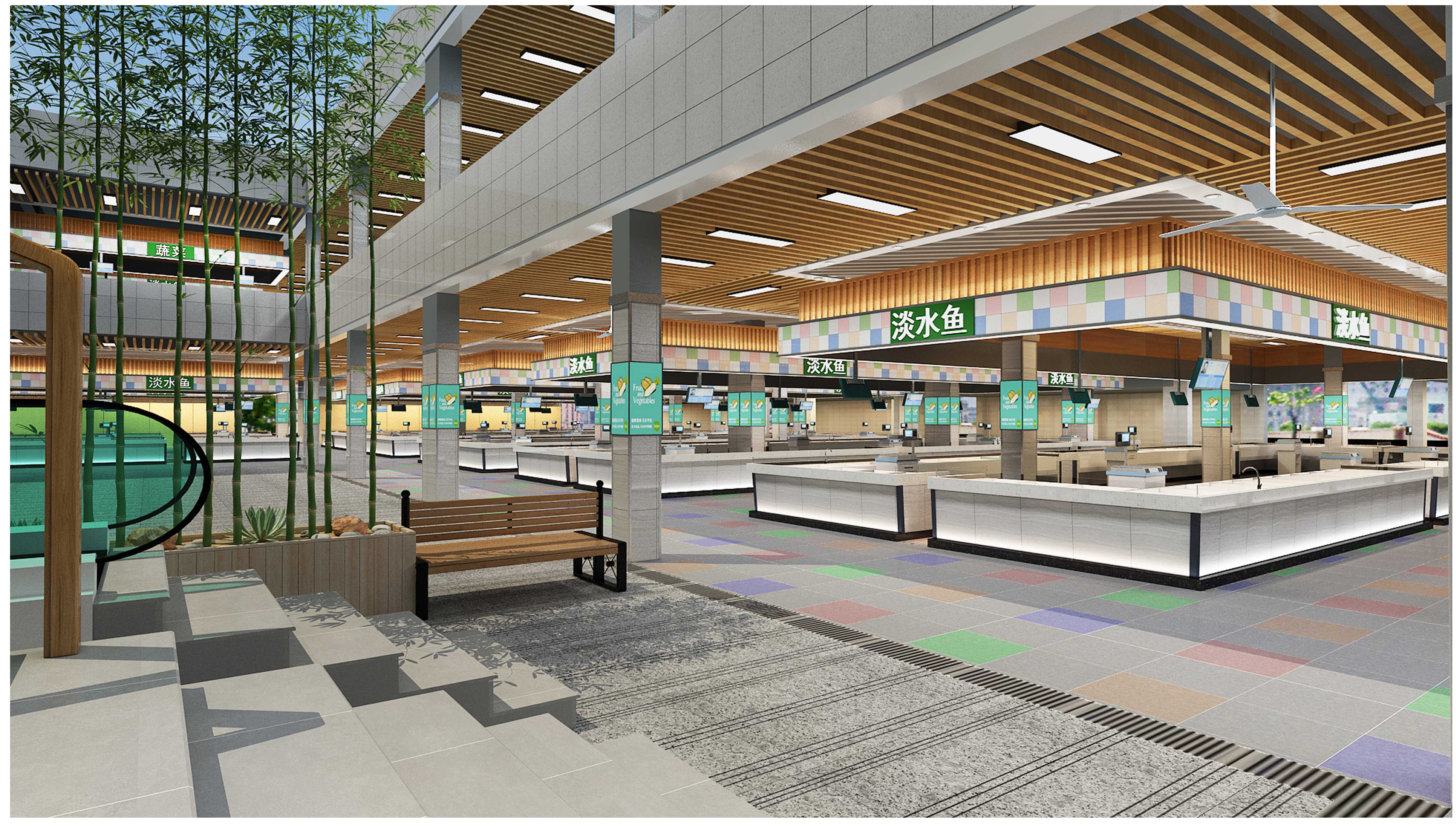 農(nóng)貿(mào)市場裝修設(shè)計(jì)效果圖