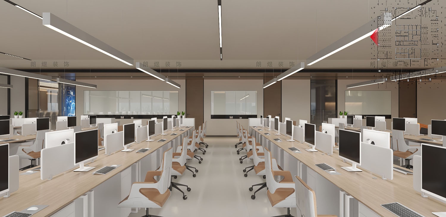 辦公室員工辦公區(qū)裝修效果圖/4