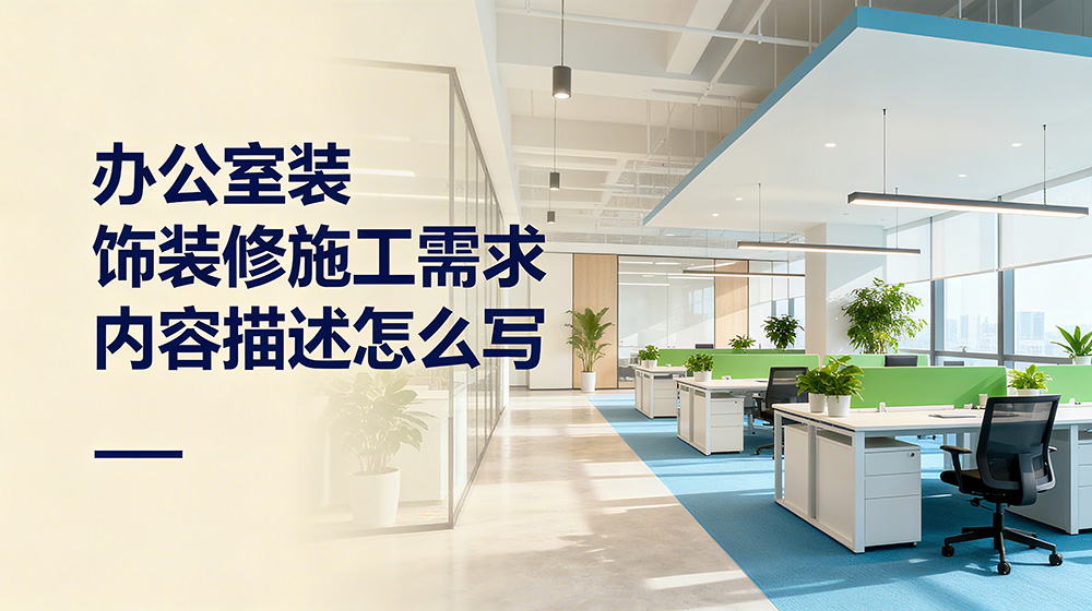 辦公室裝飾裝修施工需求內容描述怎么寫？