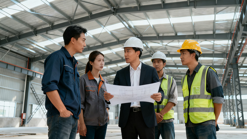 廠房設(shè)計(jì)圖紙與裝修現(xiàn)場銜接溝通