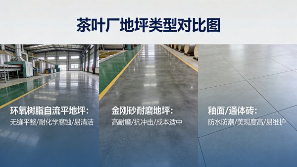 茶葉廠加工車間地面選材PK：環氧地坪、