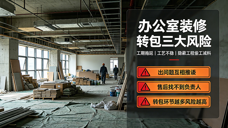 辦公室裝修轉包三大風險